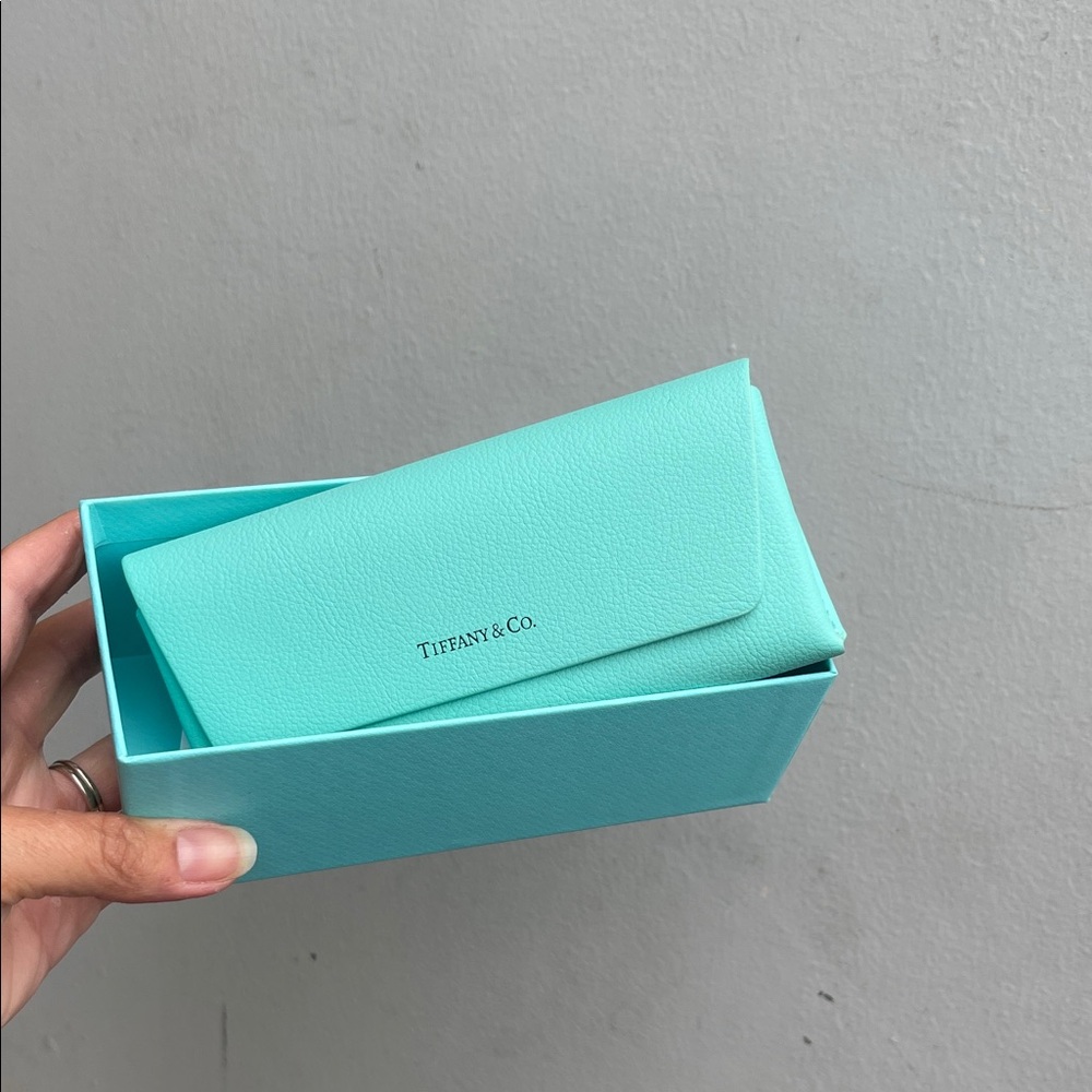 Tiffany & Co. Turquoise Leather eyeglass case